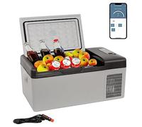 Car Refrigerator, Portable Freezer Compressor Cooler with APP Control and 16 Quart(15 L) Capacity, -20°C To 20°C Temp Range and 45 DB Low Noise, for Car, RV, Truck, Van, Boat, Travel, Fishing
