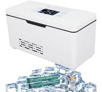 Car refrigerator Portable insulin cooler travel case, mini electric refrigerated box, car fridge drug cooler, led display, Temperature adjustment range 0-18℃, for car, home, travel,Singlebat