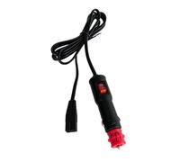 Car Refrigerator Power Cord 12 to 24 with 2 Pin Output Connector, Vehicle Socket Plug, on Off Button, 18 AWG Cable, 10A Rating, Portable Fridge Travel Use