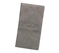 Car Registration and Insurance Card Holder - Vehicle Document Bag, Car Document Holder for Cards, Leather Car Number Wallet, Wallet Organiser with Uniform Stitching for Keys
