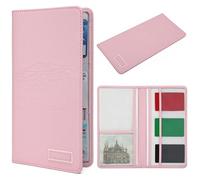 Car Registration and Insurance Holder Glove Box Folder-Premium PU Leather Car Document Wallet Driver's License, Cards and Other Essentials, Jujube red, Compact, Multi-pocket Portable Automotive