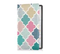 Car Registration and Insurance Holder Graffiti Geometry PU Leather Vehicle Glove Box Automobile Documents Paperwork Wallet Case Organizer for ID Driver's License Key Contact Information