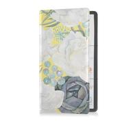 Car Registration and Insurance Holder Watercolor Succulents Gardenia Yellow White Glove Box Organizer Car Document Holder Auto Glove Compartment Essential