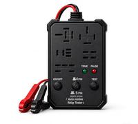 Car Relay Tester, Multi-Functional 5-Seat Wireless Relay Tester for 12V/24V Systems, Auto Repair Diagnostic Tool Featuring Clear Status Lights and Robust Build(Black)