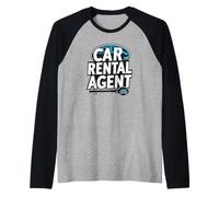 Car Rental Agent Renting Cars Agency Employee Marketing Raglan Baseball Tee