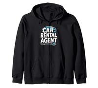 Car Rental Agent Renting Cars Agency Employee Marketing Zip Hoodie