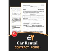 Car Rental Contract Forms: 60+ Vehicle Lease Agreement Forms for Trucks & Motors | 120 Single-Sided Pages