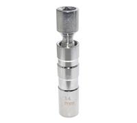 Car Repair Tool 14mm Spark Plug Socket Wrench Adapter 12-Point 3/8inch Drive Joint with Magnetic Flexible Socket Sparks Plug Spanner