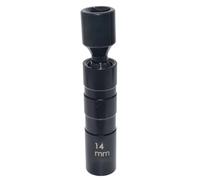 Car Repair Tool 14mm Spark Plug Socket Wrench Adapter 12-Point 3/8inch Drive Joint with Magnetic Flexible Socket Sparks Plug Spanner