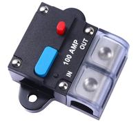 Car Resettable Circuit Breaker with Manual Reset Button Black Plastic Metal