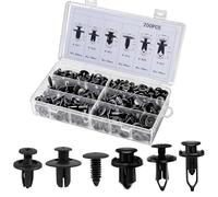 Car Retainer Clips & Fasteners Kit - 18 Universal Sizes Nylon Bumper, Fender Rivets, Door Panel Clips, and Plastic Rivets with 10 Cable Ties and Removal Tool for Toyota, Ford, Honda, Chevy (200pcs)