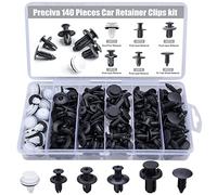 Car Retainer Clips, Preciva 140pcs Plastic Fasteners, Universal Automobile Trim Panel Clip, Nylon Clamps Trim Push Fasteners, 6 Sizes Auto Pin Rivets Set