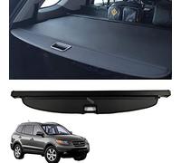 Car Retractable Cargo Cover Luggage Shade Shield for Hyundai Santa Fe 2013-2016, Black Rear Trunk Parcel Shelf, Security Shield Panel Roller Blind, Interior Accessories