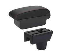 car retrofit arm rest storage For Dodge For Attitude Armrest Box Car Storage Accessories(C1 Black red NOUSB)