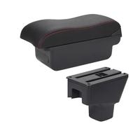 car retrofit arm rest storage For SUZUKI For SX4 Armrest Box Car Curved Surface Storage Simple(C1 Black red NO USB)