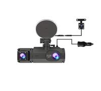 Car Reverse Camera 3-Channel Dash Cam WIFI CAR DVR 1080P 3-Lens Inside Vehicle CamThree Way DVRs Recorder Video Registrator Camcorder Vision Backup Camera(64G)