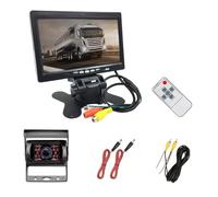 Car Reverse Camera 7" Car TFT LCD Screen Monitor Rear View Reversing Backup Camera Kit with 10M Cable for Truck/Bus/RV/Trailer Car Rear Camera(Monitor And Camera)