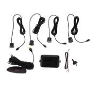 Car Reverse Parking Sensor Kit with Voice Guidance Display Alarm System | Black Plastic Distance Alerting, 12v Operation, Detects Obstacles from 0.4 to 2.5 Metres during Garage Reversing