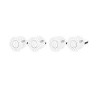 Car Reverse Sensor Car Display Parking Sensor Auto Car Detector Display Reverse Backup Radar Monitor System With 4 Sensors Parking Sensor Connector(White)(White)