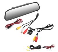 Car Reversing Cameras 12V Car Player Interior Mirror Rear View Camera Parking Monitor 4.3 Inch Screen HD DVD Video Display PDC Parktronics Backup Camera(Mirror camera)
