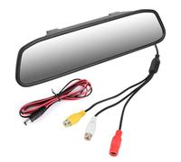 Car Reversing Cameras 12V Car Player Interior Mirror Rear View Camera Parking Monitor 4.3 Inch Screen HD DVD Video Display PDC Parktronics Backup Camera(Mirror)