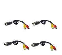 Car Reversing Cameras 4Pin Aviation Head Male/Female To RCA Male DC Extension Cable Adapter Converter For Security DVR CCTV Camera 4 Piece Backup Camera(D)