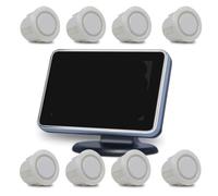 Car Reversing Sensors 8 Parking Sensor Parktronic Car Automobile Reversing Backup Radar Electronics Rear Auto Detector Backing Assistance Kit Buzzer Parking Assist Sensor