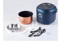 Car Rice Cooker, 12V/24V/110V/220V Electric Rice Cooker, 2-5 People 24 Hours Intelligent Reservation 8 Cooking Modes Non Stick Inner Pot