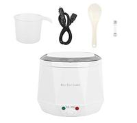 Car Rice Cooker Mini Rice Cooker Steamer Multi Function Mini Travel Rice Cooker 12V Portable Food Steamer Cooking for Soup Porridge and Rice 1 or 2 People 1.6L White