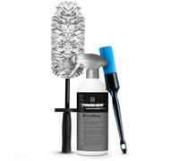 Car Rims Cleaning Set | The Finisher WheelKing Wheel Cleaner 500 ml with Active Indicator + Microfibre Rim Brush + Rim Brush | Strong Against Brake Dust & Rust | Rims Cleaning Set
