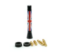Car Roof Antenna Mast Modified Short Radio Aerial Decorative Accessories Compatible with All Mini Cooper One S JCW PJ06 (Red Union Jack, 77mm)