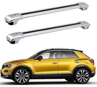 Car Roof Bars for VW T-ROC 2018 2019 Universal Auto Cross Bars 2 Pcs Aluminium Lockable Anti-Theft Rail Carrier Theft Luggage Transport for SUV, Sedan, Van