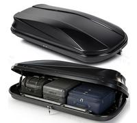 Car Roof Box, 800L Capacity -The biggest Hard Roof Cargo Carrier with Security Keys & Dual Side Opening, Waterproof Rooftop Luggage Storage Box for Most Car, SUV, Van (Gloss Black) TÜV-GS approval