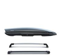 Car Roof Box 900L, Double-Side Opening, ABS Material, Universal Fit with U-Hook System, 900L Upgrade, 2 Silent Crossbars (Carbon fiber+2 Silent crossbars)