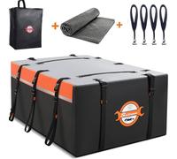 Car Roof Cargo Carrier 20 Cubic Waterproof Rooftop Cargo Carrier Soft-Shell Roof Bag with Storage Carrying Bag and 8 Reinforced Straps for All Cars with/Without Rack