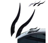 Car Roof Dragon Horn Modification, Universal Auto Roof Decoration, High-Strength All-Weather Waterproof 3D Bull Horns Stickers, for SUV, Sedan, Hatchback, Find Your Car In Parking Lot (Carbon Fiber)