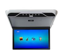 Car Roof Monitor - Flip Down Overhead Multimedia Video Display with Built-in FM for In-Car Entertainment