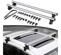Car Roof Rack 2PCS For Kia For Picanto Lockable Roof Rail Rack Rooftop Luggage Sedan Crossbars Cross Bars Aluminum Alloy Roof Rack Crossbars(Silver)
