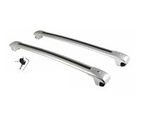 Car Roof Rack Black Ajustable For Chevy For Traverse 2009-2017 Roof Rail Rack Cargo 2PCS Crossbar Bars Lockable(Silver)