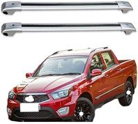 Car Roof Rack Cross Bars for SsangYong Musso Pickup Rexton Sports 2018-2022 Aluminum Anti-Rust Rooftop Luggage Spare Parts Rooftop Cargo Bag Luggage Carrier