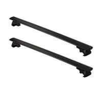 Car Roof Racks Bars 140cm Universal Auto Top Arc Shaped Aluminum Alloy Load Rod Aerodynamic Black And Silver Car Roof Racks Wing Bar Car Flush Rail(Black 140cm -8cm)