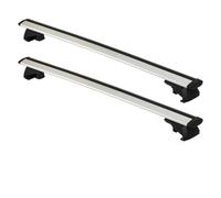 Car Roof Racks Bars 140cm Universal Auto Top Arc Shaped Aluminum Alloy Load Rod Aerodynamic Black And Silver Car Roof Racks Wing Bar Car Flush Rail(White 140cm -8cm)
