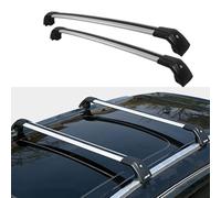 Car Roof Rail Bars Rack for Buick Encore GX All Yeras, Luggage Carrier Rail Anti-Rust Bar Transportrack Rooftop Luggage Spare Parts, A/Silver Black