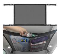 Car Roof Storage Net for Mini Cabrio R57 F57 FCW/One/D/Cooper S/SD | Double-Layer Mesh Roof Luggage Bag Organizer, Large Capacity, Zippered