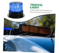 Car Roof Strobe Light with Magnetic Base Solar Powered LED Warning Lamp