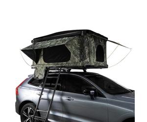 Car Roof Tent Large Hard Shell Box Gas Assisted Pop Up Bunk 2-3 Person 3000mm Waterproof Camping Telescopic Ladder 5.5cm Fitted Mattress Boot Bags Anti Condensation FREE Storage Net & Solar Torch