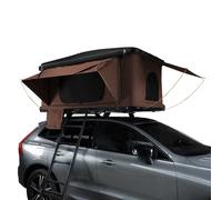 Car Roof Tent Large Hard Shell Box Gas Assisted Pop Up Bunk 2-3 Person 3000mm Waterproof Camping Telescopic Ladder 5.5cm Fitted Mattress Boot Bags Anti Condensation FREE Storage Net & Solar Torch