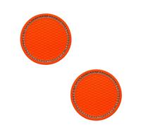 Car Round Coasters For Hyundai N Line N I30 I40, Multi-Functional Cup Mats Anti Slip Cups Holder Mat Travel Portable Vehicle Interior Accessories,Orange