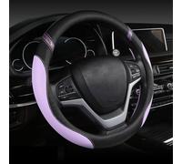 Car Round Seering Wheel Cover For Toyota Yaris Hybrid 2020-2024, Steering Covers Non Slip Protector Anti-slip Summer Breathable Sweat Absorbent Interior,Purple-PU