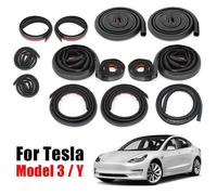 Car Rubber Seal Strip Kit For Tesla Model 3 Y Self Adhesive Door Sealing Weatherstrip Noise Reduction Soundproof Accessories
